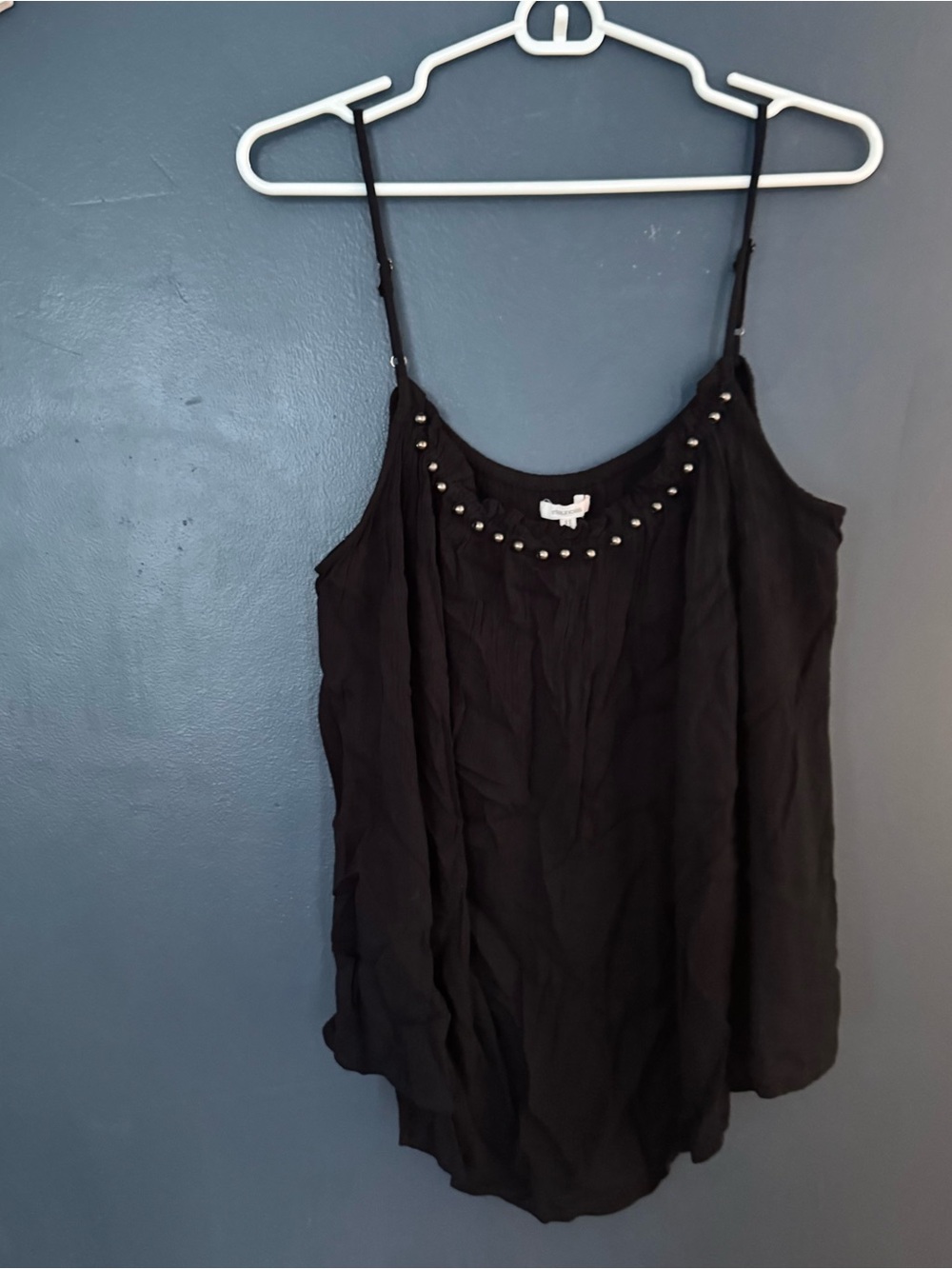 Maurices Black Stud-Trim Spaghetti Strap Cami